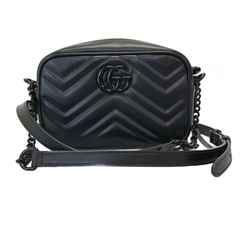 Gucci GG Marmont Mini Shoulder Bag Dtdhv Black