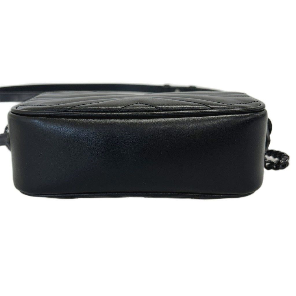 Gucci GG Marmont Mini Shoulder Bag Dtdhv Black — view 3