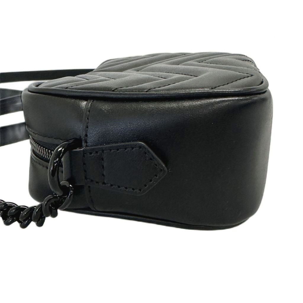 Gucci GG Marmont Mini Shoulder Bag Dtdhv Black — view 4