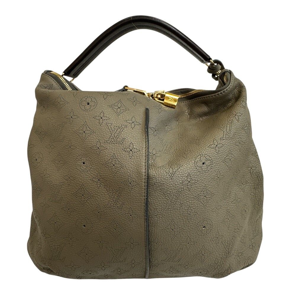 Louis Vuitton Mahina Selene MM 2-Way Shoulder Handbag Gray Leather