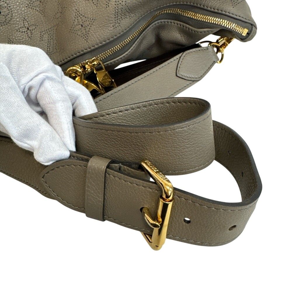 Louis Vuitton Mahina Selene MM 2-Way Shoulder Handbag Gray Leather — view 5