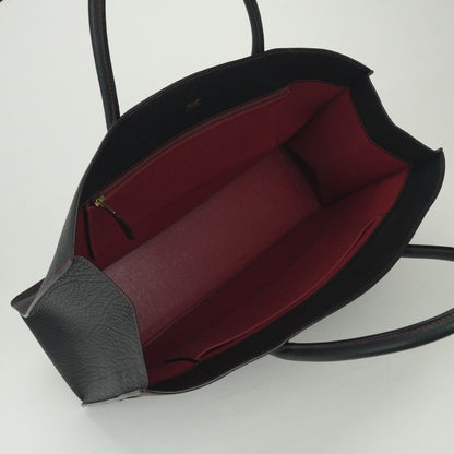 Hermes White Bus GM Tote Fjord Noir Rouge Vif Rougevif Black Red Gold Handbag — view 8