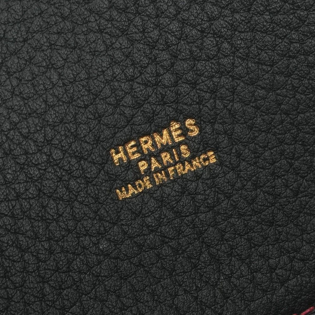 Hermes White Bus GM Tote Fjord Noir Rouge Vif Rougevif Black Red Gold Handbag — view 7