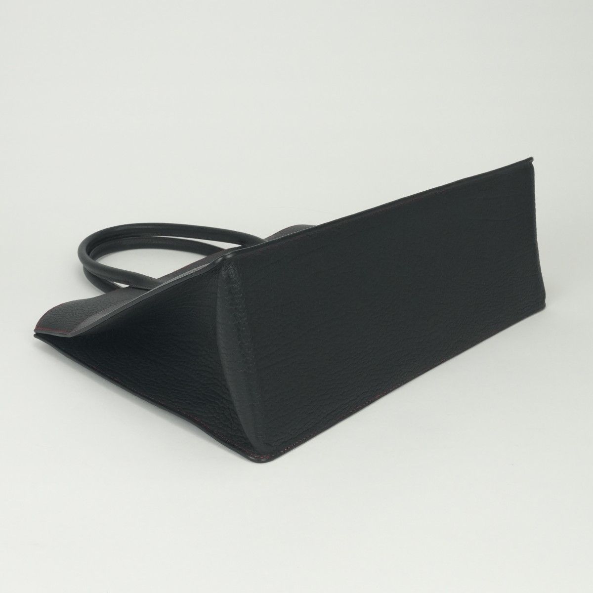 Hermes White Bus GM Tote Fjord Noir Rouge Vif Rougevif Black Red Gold Handbag — view 6