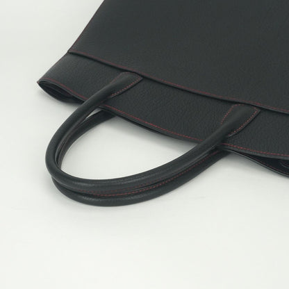Hermes White Bus GM Tote Fjord Noir Rouge Vif Rougevif Black Red Gold Handbag — view 4