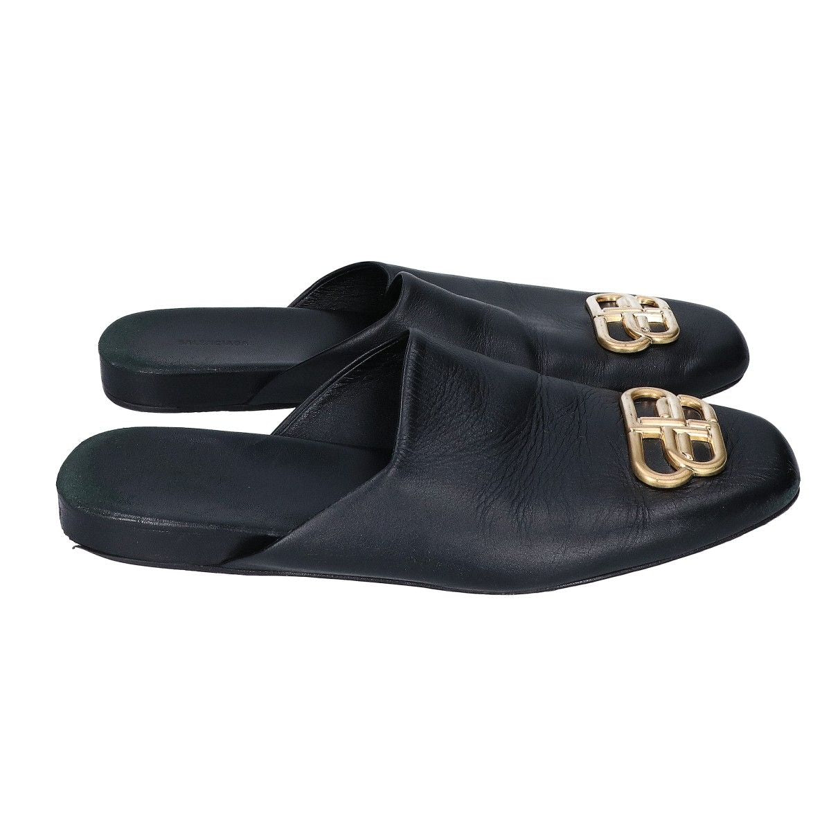 Balenciaga BB Logo Leather Sandals — view 4