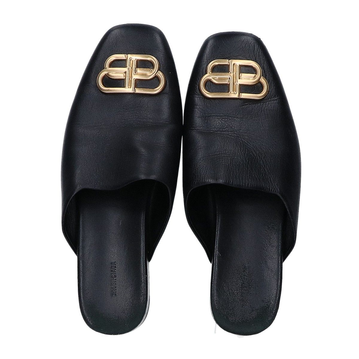 Balenciaga BB Logo Leather Sandals — view 5