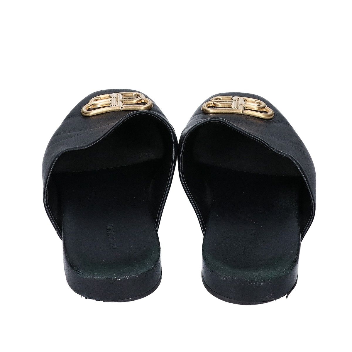 Balenciaga BB Logo Leather Sandals — view 3