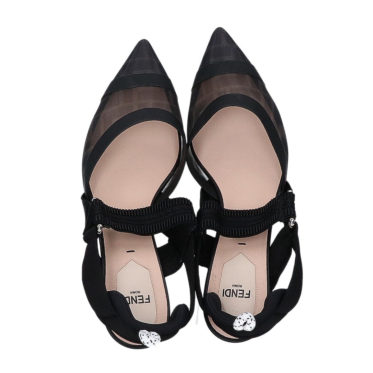 Fendi Colibri Mesh Slingback Pumps Heels — view 5