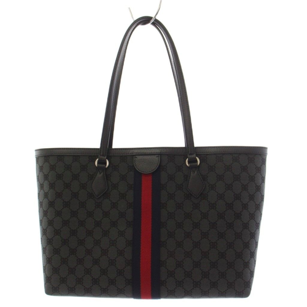 Gucci the Hacker Project Medium Tote Web Stripe Black — view 2