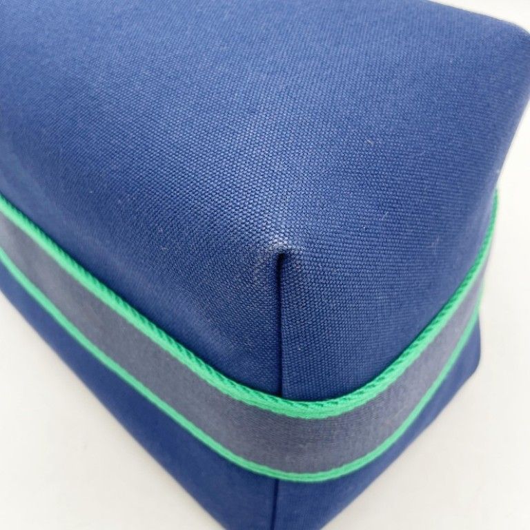 Hermes Handbag Brid-a-brac GM Blue Cotton — view 5