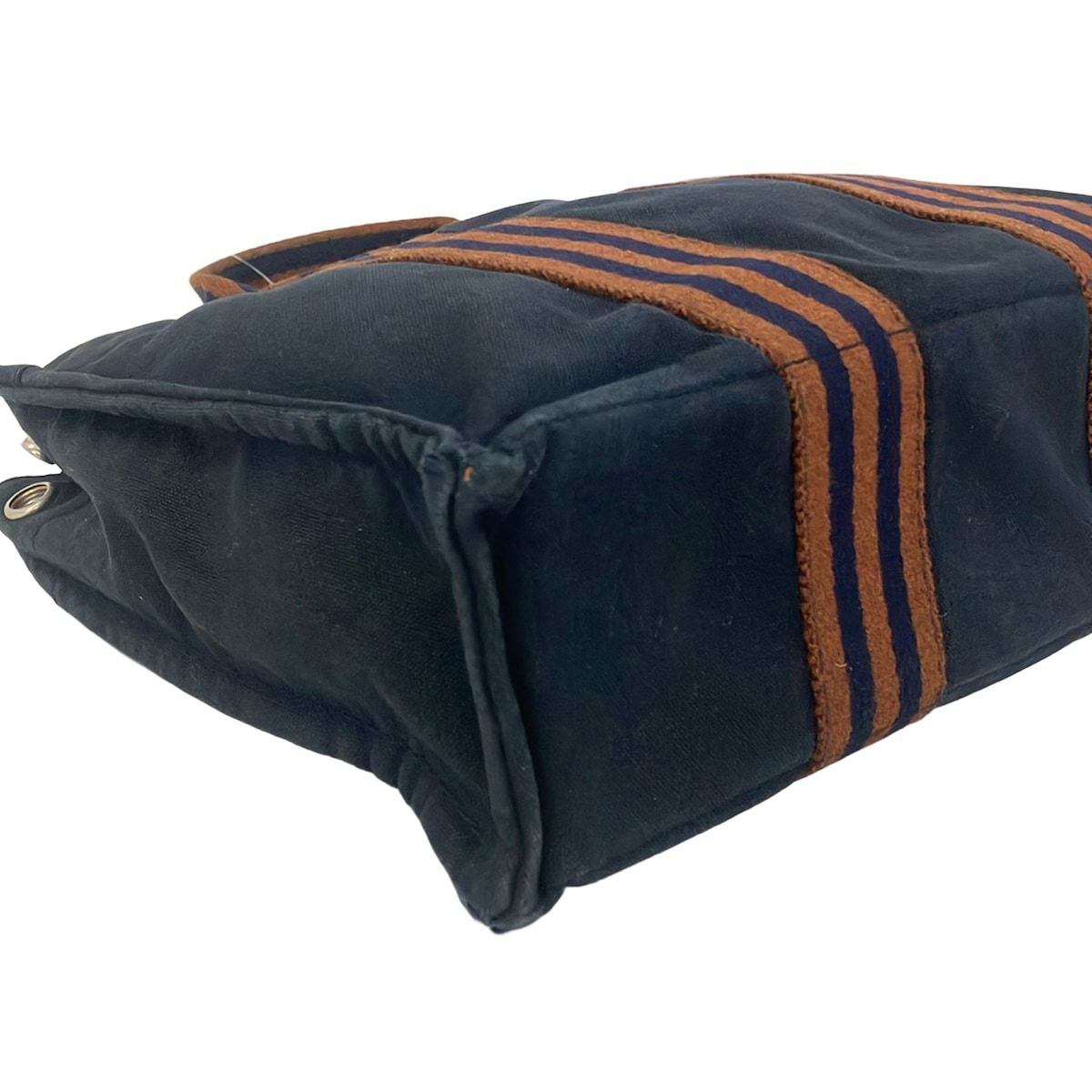 Hermes Tote Fourre Tout PM Navy Brown — view 6
