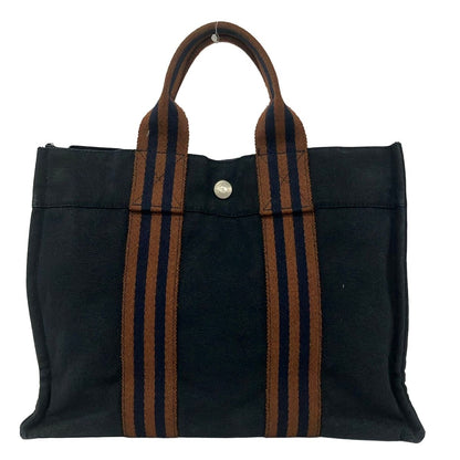 Hermes Tote Fourre Tout PM Navy Brown