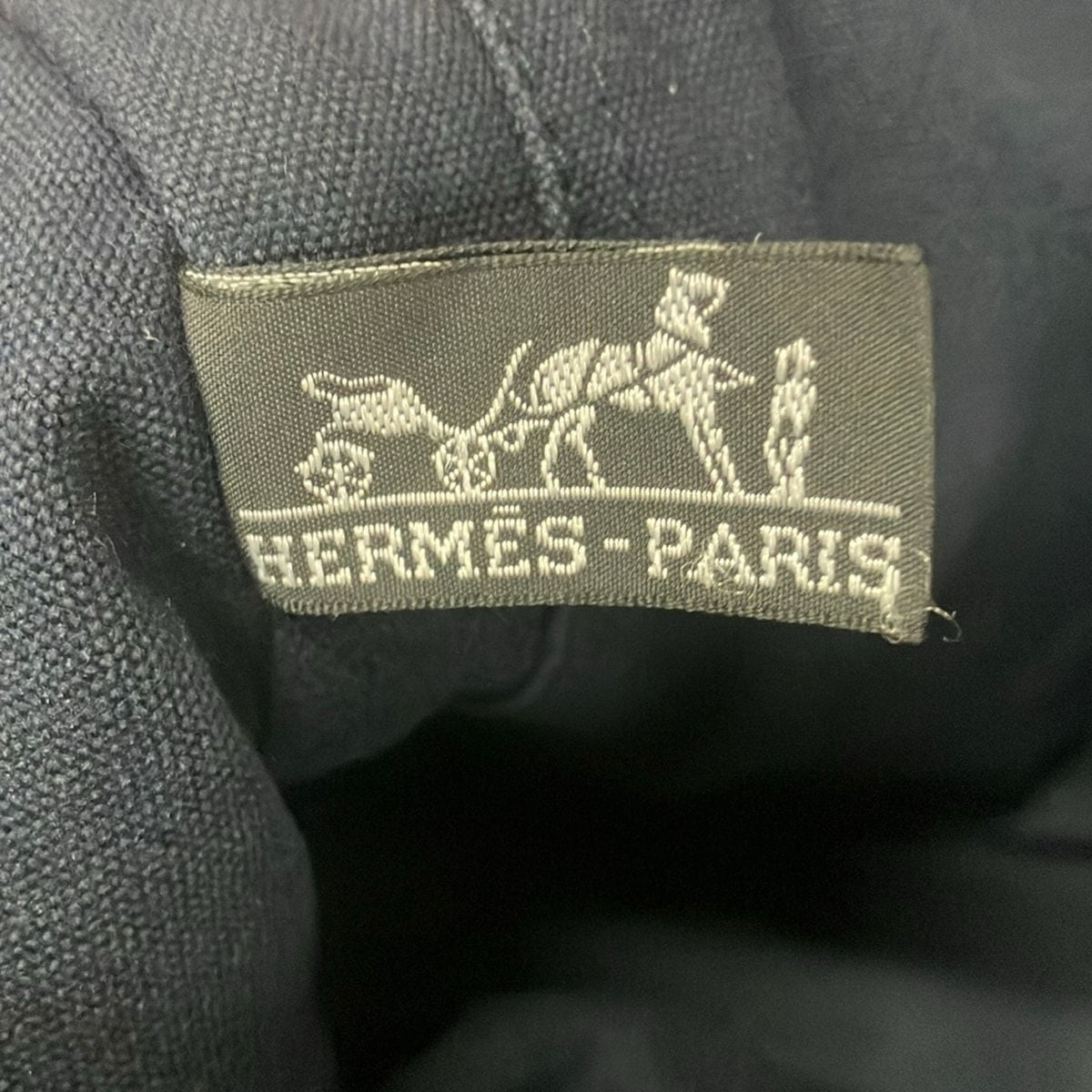 Hermes Tote Fourre Tout PM Navy Brown — view 8