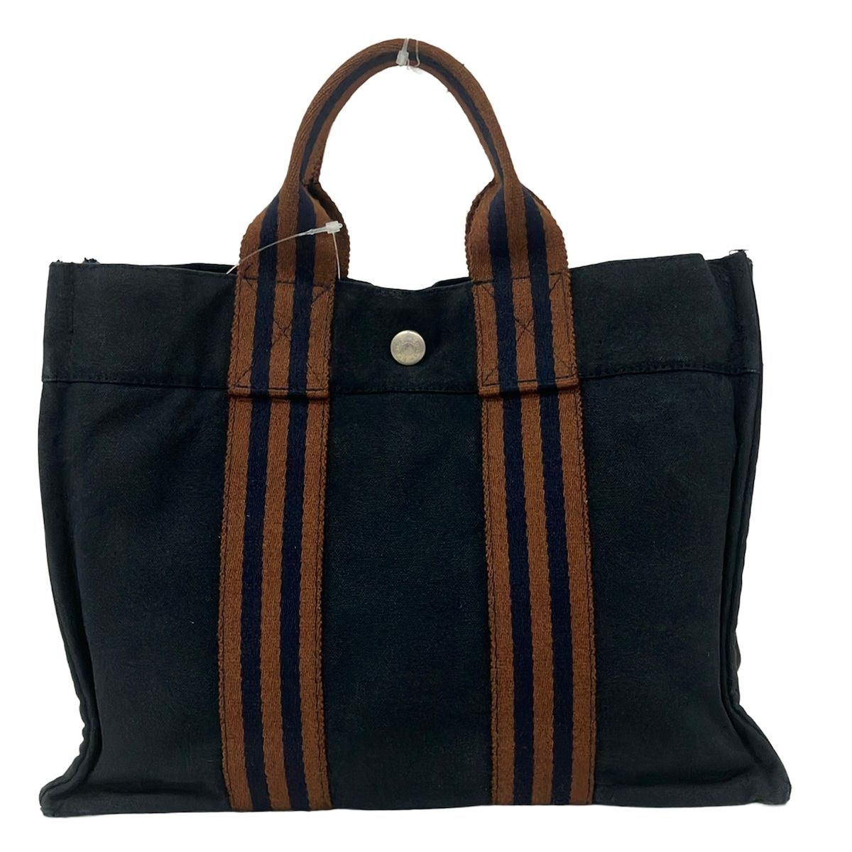 Hermes Tote Fourre Tout PM Navy Brown — view 3