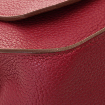Hermes Jypsiere 34 Ruby Silver Shoulder Bag Taurillon Clemence Wine — view 6