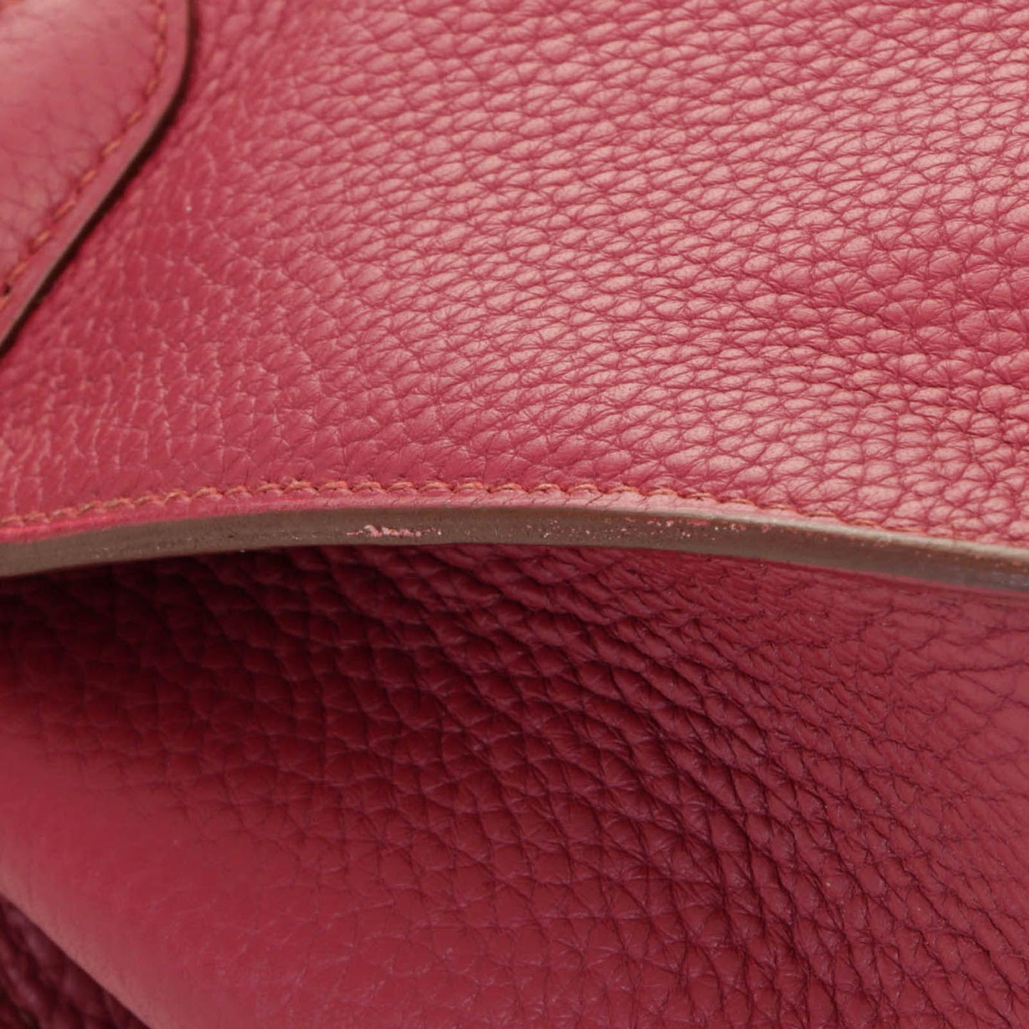 Hermes Jypsiere 34 Ruby Silver Shoulder Bag Taurillon Clemence Wine — view 8