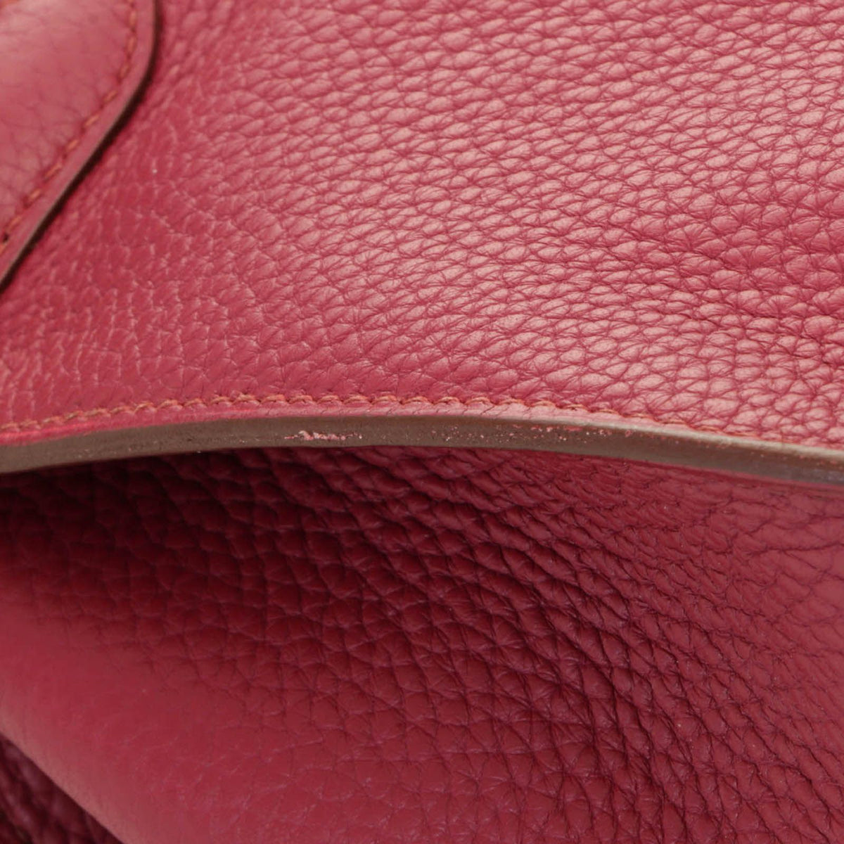 Hermes Jypsiere 34 Ruby Silver Shoulder Bag Taurillon Clemence Wine — view 8