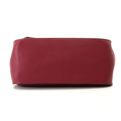 Hermes Jypsiere 34 Ruby Silver Shoulder Bag Taurillon Clemence Wine — view 3