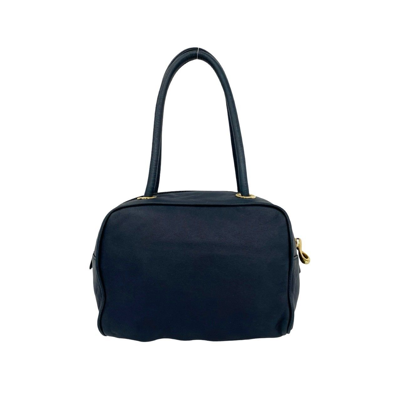 Loewe Vintage Anagram Logo Nappa Leather Mini Boston Bag Navy — view 3