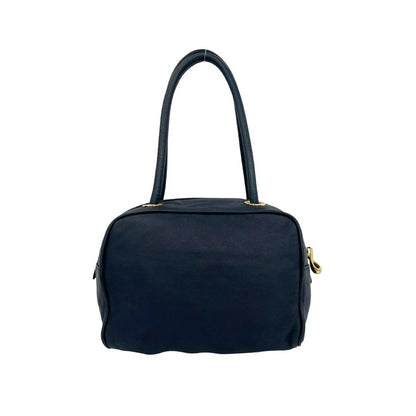Loewe Vintage Anagram Logo Nappa Leather Mini Boston Bag Navy — view 3