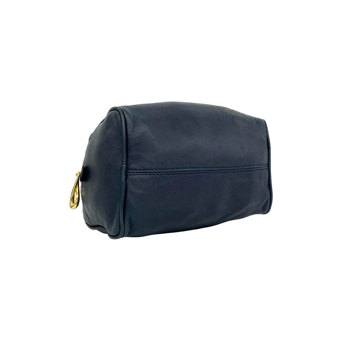 Loewe Vintage Anagram Logo Nappa Leather Mini Boston Bag Navy — view 7