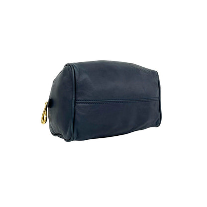 Loewe Vintage Anagram Logo Nappa Leather Mini Boston Bag Navy — view 7