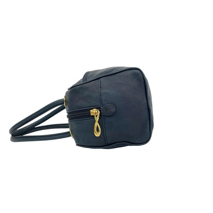 Loewe Vintage Anagram Logo Nappa Leather Mini Boston Bag Navy — view 5