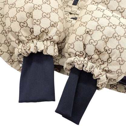 Gucci Canvas Bomber Down Jacket GG Beige Black 36 — view 7
