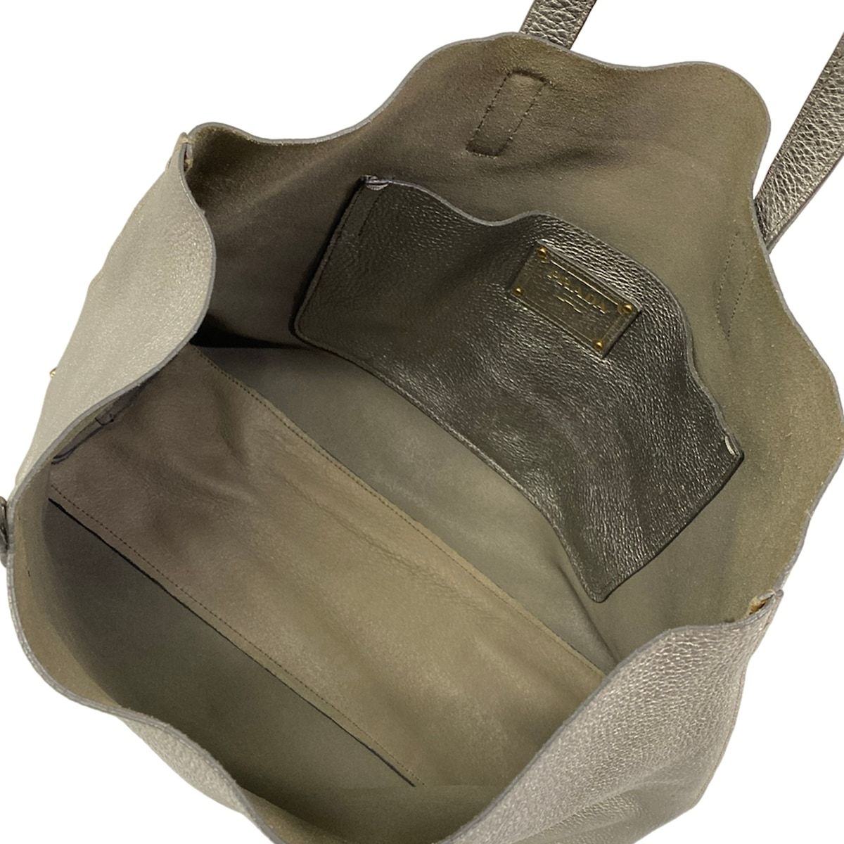 Prada Tote Silver Leather — view 7