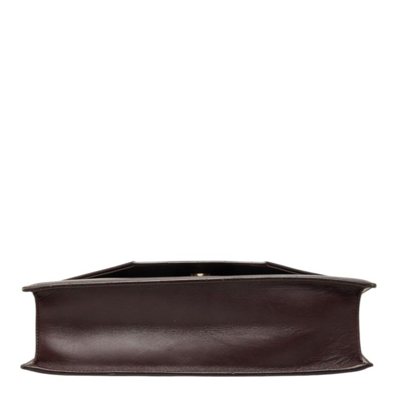 Saint Laurent Betty Crossbody Chain Shoulder Bag Wine Red Leather — view 3