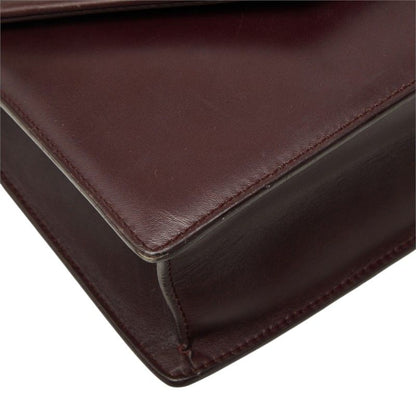 Saint Laurent Betty Crossbody Chain Shoulder Bag Wine Red Leather — view 5