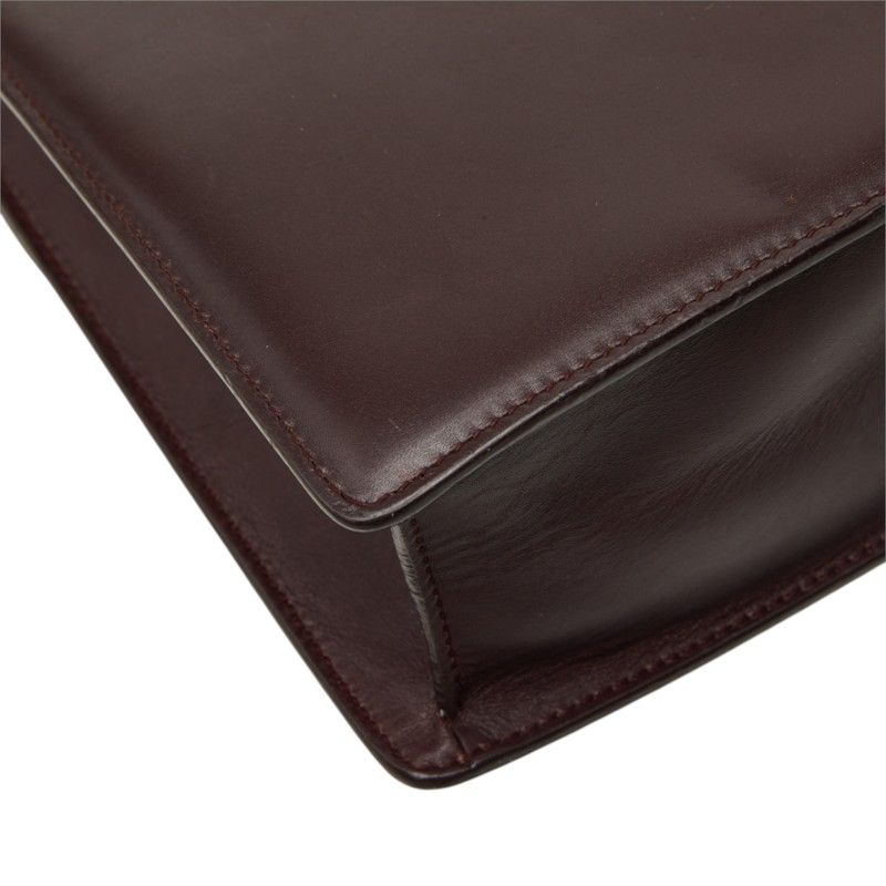 Saint Laurent Betty Crossbody Chain Shoulder Bag Wine Red Leather — view 7