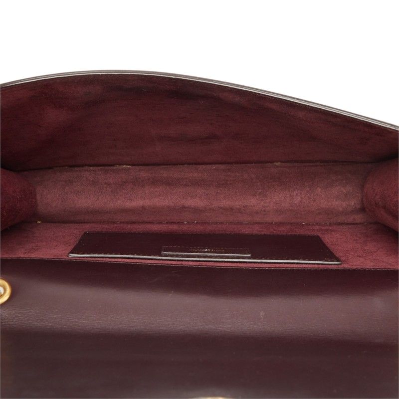 Saint Laurent Betty Crossbody Chain Shoulder Bag Wine Red Leather — view 8