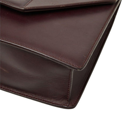 Saint Laurent Betty Crossbody Chain Shoulder Bag Wine Red Leather — view 4