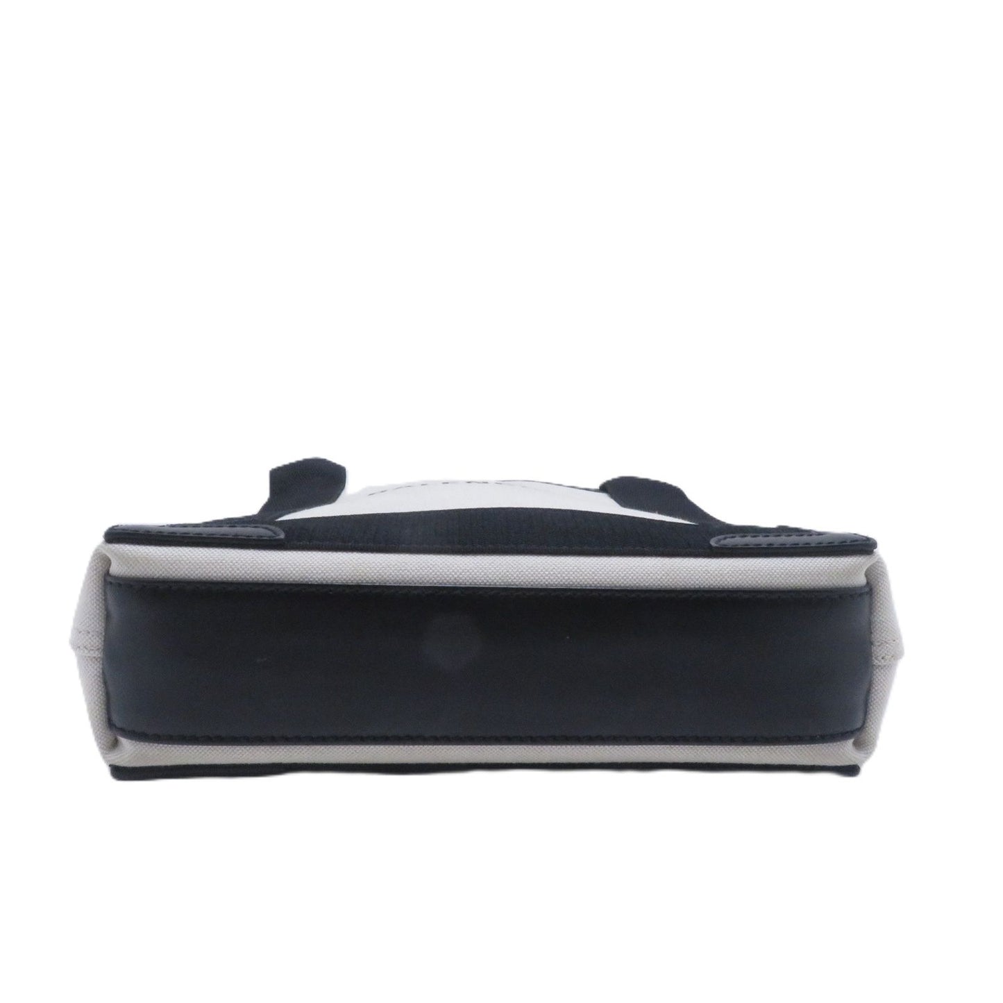 Balenciaga Navy Cabas XS Natural Black Canvas Leather Shoulder Bag — view 6