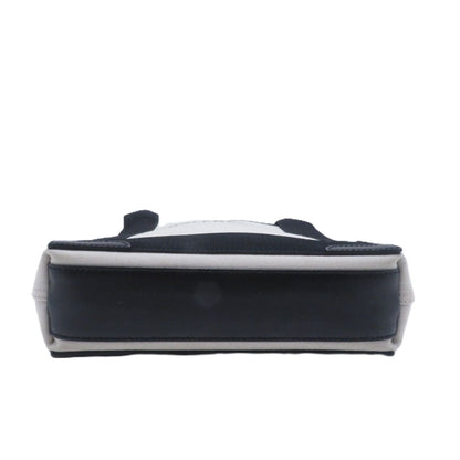 Balenciaga Navy Cabas XS Natural Black Canvas Leather Shoulder Bag — view 6