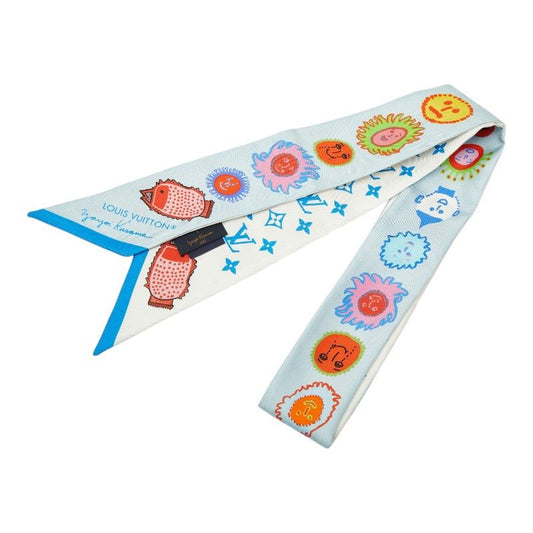 Louis Vuitton YK Yayoi Kusama Bandeau BB Face Scarf Blue Multicolor Silk