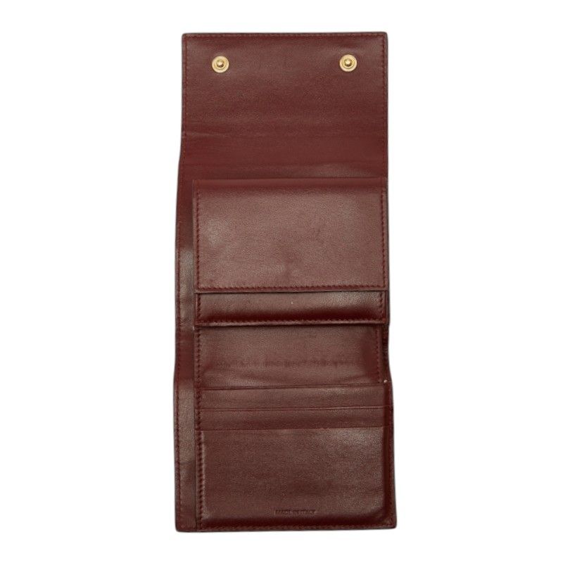 Celine Croc Embossed Small Trifold Wallet Red Leather — view 6