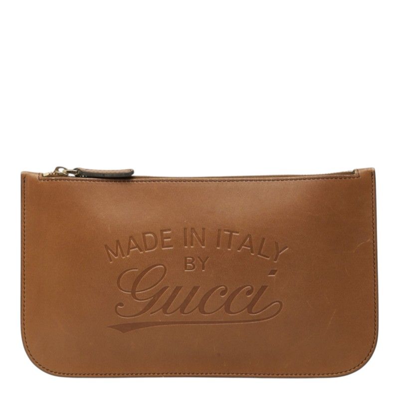 Gucci Pouch Brown Leather