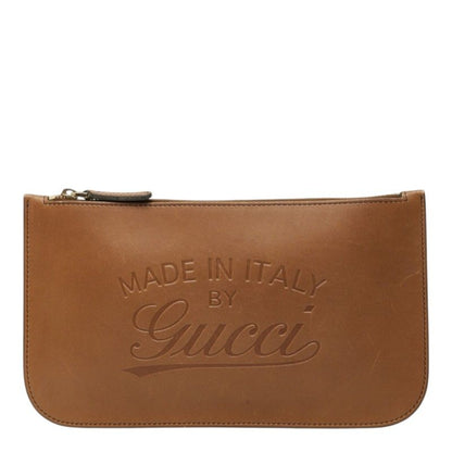 Gucci Pouch Brown Leather