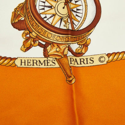 Hermes Carre 90 Silhouettes Navales Navy Silhouette Scarf Large Format Camel — view 5