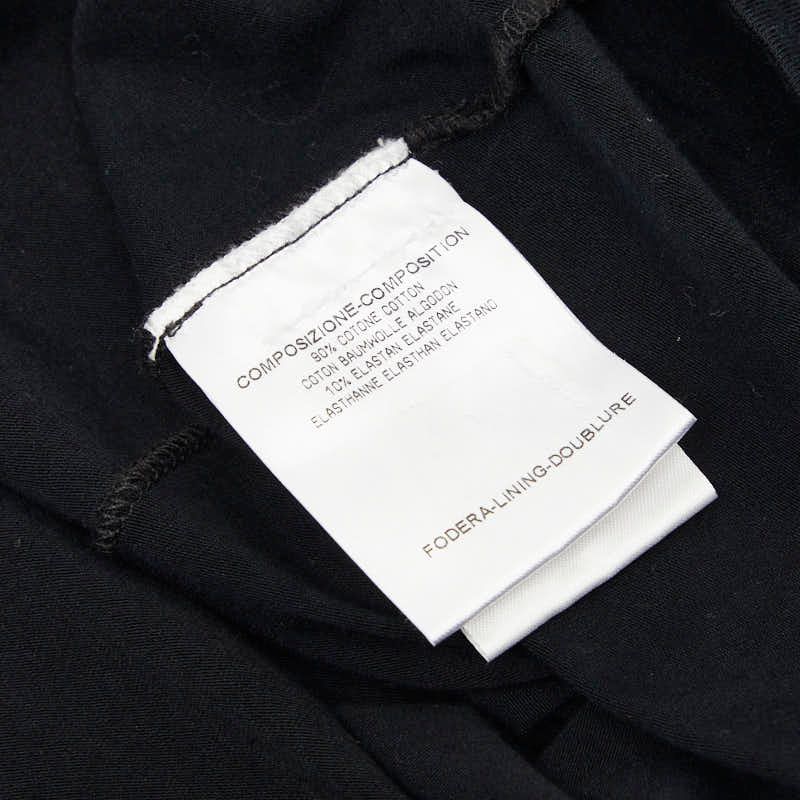 Gucci Sherry Line Sleeve Front Gathers Top T-Shirt Black Cotton Polyester — view 5