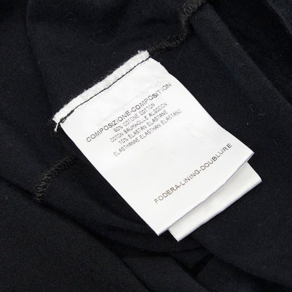 Gucci Sherry Line Sleeve Front Gathers Top T-Shirt Black Cotton Polyester — view 5