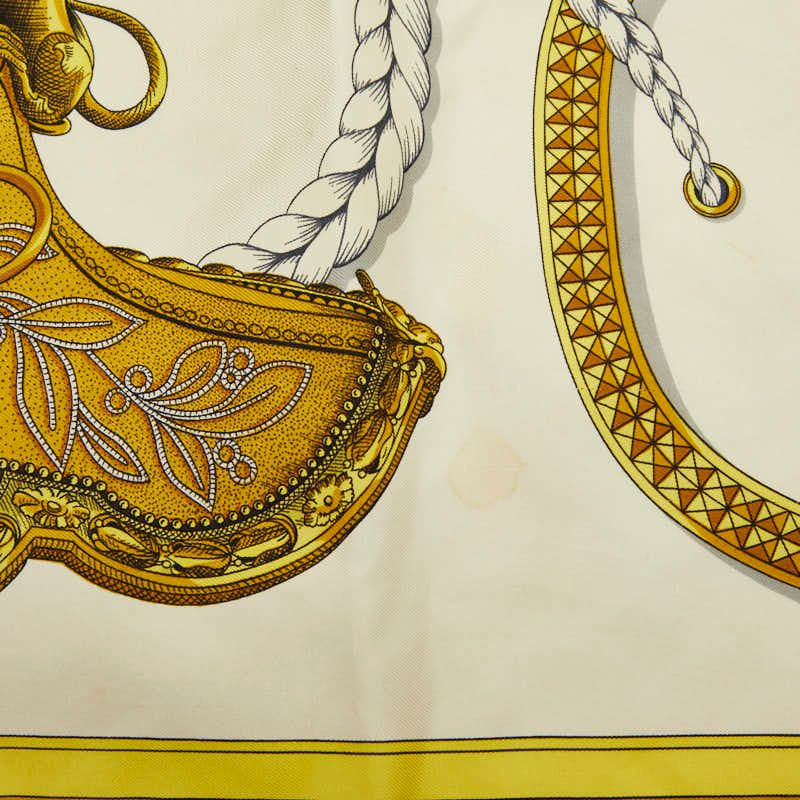 Hermes Carre 90 Grand Apparat Horse in Full Dress Scarf Large Format Navy Ivory — view 4