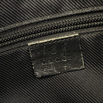 Gucci Shoulder Bag GG Pattern Metal Bar Black Leather — view 8