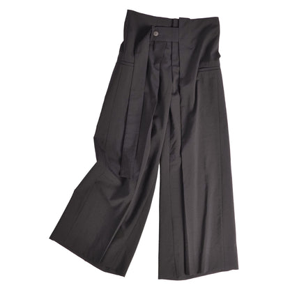 Loewe Pants Trousers Wide Wool Black 34