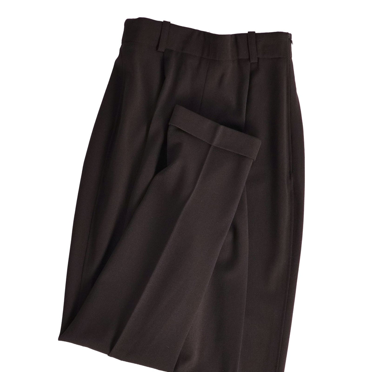 Hermes Vintage Pants Trousers Long Wool Brown 38 — view 3