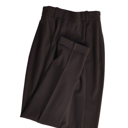 Hermes Vintage Pants Trousers Long Wool Brown 38 — view 3