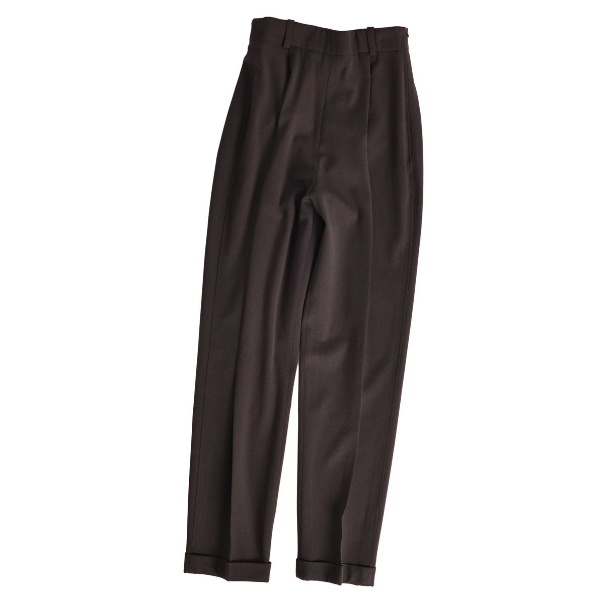 Hermes Vintage Pants Trousers Long Wool Brown 38 — view 2